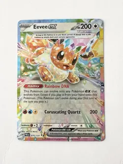 Pokemon TCG Eevee EX Prismatic Evolutions Double Rare Holo Card 075/131 SV - Image 1