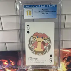 Audino 2012 playing cards 6 Of Spades White Kyurem Nintendo Pristine Blue Label - Image 1