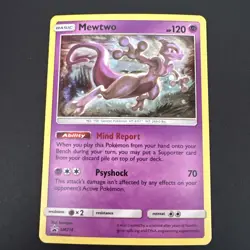 Mewtwo Promo SM Promos SM214 Psychic Holofoil Pokemon Card Excellent LP - Image 1