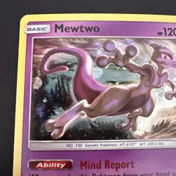 Mewtwo Promo SM Promos SM214 Psychic Holofoil Pokemon Card Excellent LP - Image 3