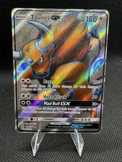 Tauros GX 100/149 Sun & Moon- NM Ultra Rare Full Art Pokemon Card NM/M - Image 1
