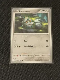 Ferroseed - 068/086 - Masterball Holo - White Flare - Pokemon Card - NM - Image 1