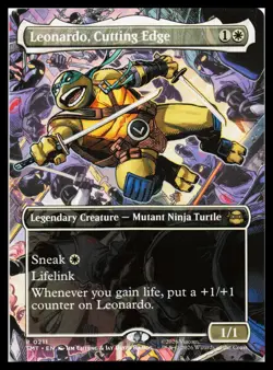 Leonardo, Cutting Edge (Borderless) R Teenage Mutant Ninja Turtles 211 NM - Image 1