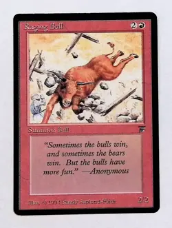 Raging Bull Magic the Gathering Legends Summon Bull Common - Image 1