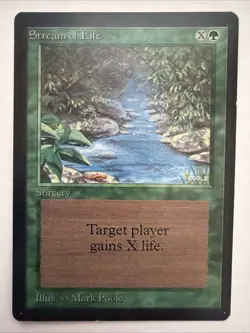 Stream Of Life BETA Magic The Gathering MTG LP Vintage 1993 - Image 1