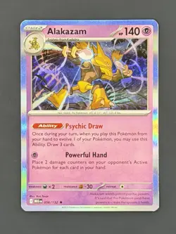 Alakazam 056/132 Me01: Mega Evolution Rare Holo Pokemon NM - Image 1