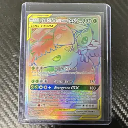 The Pokemon Company Celebi & Venusaur GX TAG TEAM Secret Rare Holo 182/181 - Image 1