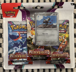 Paldea Evolved Triple Blister Varoom Promo New & Sealed Pokemon TCG - Image 1