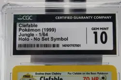 Pokemon Jungle Clefable 1/64 Holo No Set Symbol CGC GEM MINT 10 - Image 4