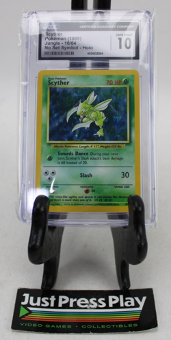 Pokemon Jungle Scyther Holo 10/64 No Set Symbol GEM MINT 10 CGC - Image 1