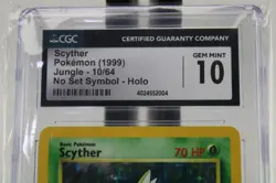 Pokemon Jungle Scyther Holo 10/64 No Set Symbol GEM MINT 10 CGC - Image 4