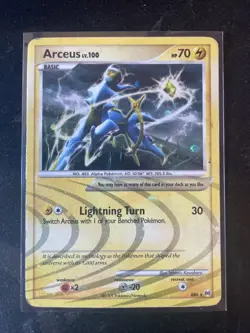2009 Arceus AR6 Electric Holo Rare Platinum Promo Pokemon Card - Image 1