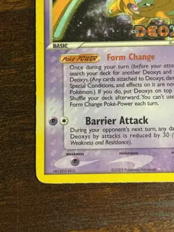 Deoxys 18/107 Defense Forme EX Deoxys Pokemon Card Reverse Holo Foil Rare LP-/MP - Image 5