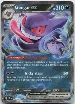 GENGAR EX 104/162 DOUBLE RARE TEMPORAL FORCES POKEMON HOLO HP - Image 1