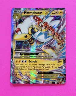Pokemon M Ampharos EX 28/98 XY-Ancient Origins Ultra Rare Holo 220 HP - Image 1