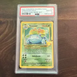 2021 POKEMON CELEBRATIONS CLASSIC COLLECTION #15 VENUSAUR-HOLO PSA 10 - Image 1
