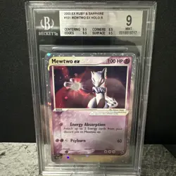 BGS 6.5 - 2003 Pokemon, Ruby & Saphire, Mewtwo EX-Holo #101 - Image 1