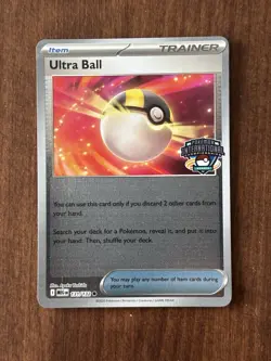 Ultra Ball Reverse Holo Pokemon EUIC 2026 Stamp - Pokemon Mega Evolution 131/132 - Image 1