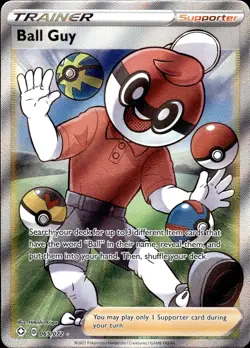 Ball Guy 065/072 Shining Fates Ultra Rare NM Pokemon TCG - Image 1