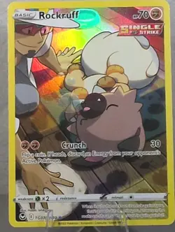 ✨Pokemon Rockruff TG07/TG30 Silver Tempest Trainer Gallery Ultra Rare Holo - Image 1