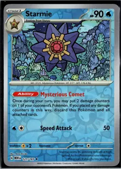 Starmie [ ] Rare Scarlet & Violet 151 121/165 Near Mint Reverse Holofoil Pokemon - Image 1