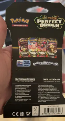 Pokemon TCG Perfect Order Sleeved Booster Packs LOT OF 10 in hand - Image 3