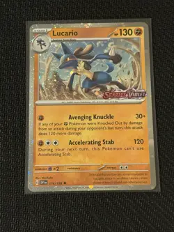 Lucario 114/198 Cosmos Holo Scarlet And Violet [Stamped] Pokemon TCG - Image 1