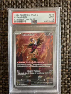 POKEMON 2024 Shrouded Fable Illustration Rare FEZANDIPITI #073 PSA 9 Mint - Image 1