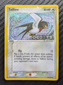 Taillow Deoxys 80/107 Reverse Holo Stamped Heavily Played 2005 Vintage Pokemon - Image 1