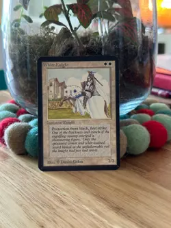 MTG MAGIC THE GATHERING ALPHA WHITE KNIGHT - Image 1