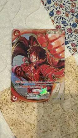 Bandai One Piece CCG Monkey D. Luffy Rush Foil Card ST01-012 6000 Power - Image 1