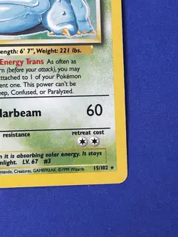 Pokemon TCG Venusaur Base Set Holo Unlimited Rare Card 15/102 1999 WOTC Vintage - Image 5