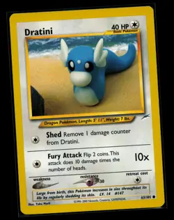 Pokemon Card - Dratini Neo Destiny 63/105 Common LP+ - Image 1