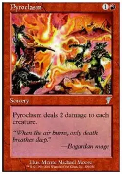 MTG English Pyroclasm Light Play Foil 7th Edition - Image 1