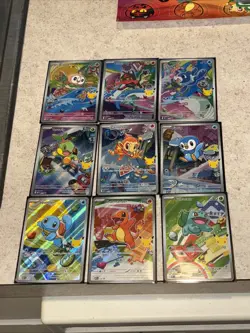 Pokemon First Partner Illustration 30th Collection Complete Promo Set 9 Cards - Image 1