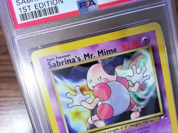 Sabrina's Mr. Mime 94/132 GYM HEROES 1st Edition Graded Pokemon Card - PSA 8 - Image 2