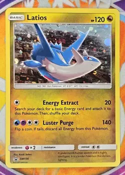 🔥2018 Pokemon Card TCG Latios SM136 Black Star Promo Cosmos Holo LP+ Sleeved👍 - Image 1