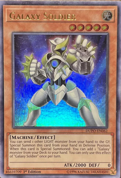 Galaxy Soldier - DUPO-EN062 - 1st Edition Ultra Rare YuGiOh TCG Card - Image 1