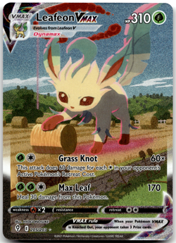 Leafeon VMAX 205/203 SWSH07: Evolving Skies Pokemon Card NM - Image 1