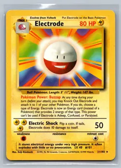 Electrode Base Set #021/102 Rare Pokemon Card - Image 1