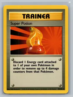 Super Potion Base Set #090/102 Uncommon Pokemon Card - Image 1