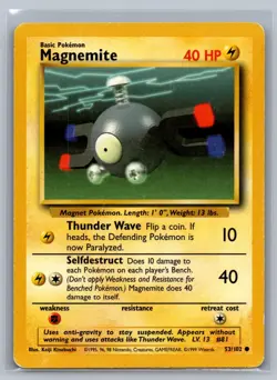 Magnemite Base Set #053/102 Common Pokemon Card - Image 1