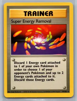 Super Energy Removal Base Set #079/102 Rare Pokemon Card - Image 1