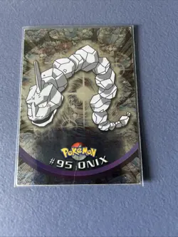 2000 TOPPS Chrome Pokemon Onix #95 TV Animation - Series 2 Holo Foil - Image 1