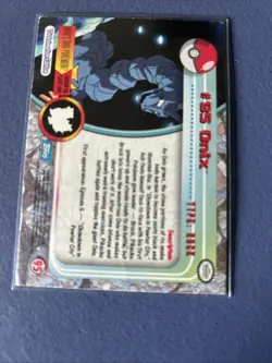 2000 TOPPS Chrome Pokemon Onix #95 TV Animation - Series 2 Holo Foil - Image 2