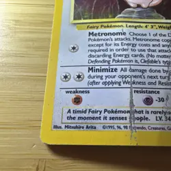 Pokemon TCG Clefable Holo Rare Card 1/64 Damaged Jungle WOTC - Image 2