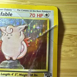 Pokemon TCG Clefable Holo Rare Card 1/64 Damaged Jungle WOTC - Image 4