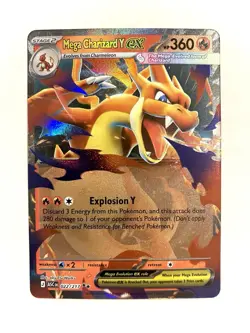 Mega Charizard Y Ex 022/217 Ascended Heroes Double Rare Pokemon TCG Card NM - Image 1