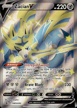 Zacian V SWSH292 | Sword & Shield Promo Cards | Black Star Promo | Shiny Holo NM - Image 1