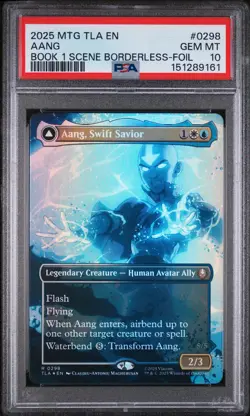 2025 MTG Avatar: The Last Airbender Aang #0298 Book 1 Scene Foil PSA 10 - Image 1